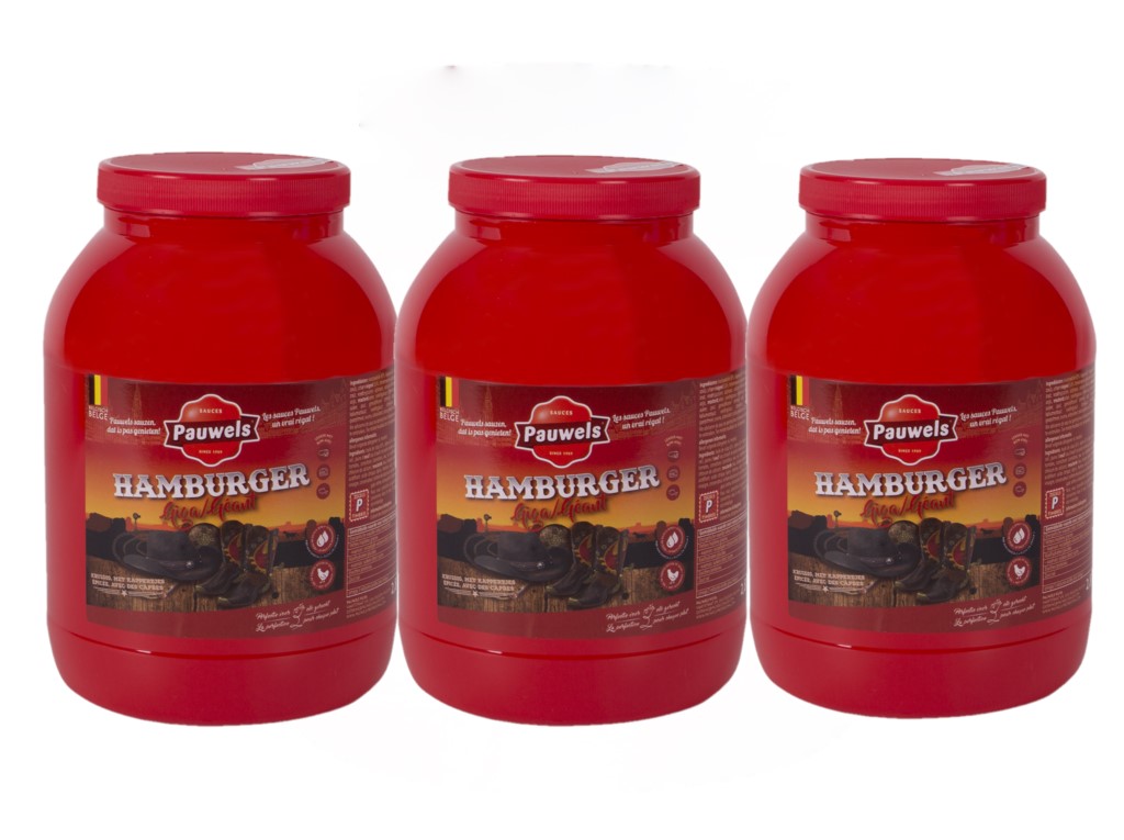 309-Hamburger Giga Burger Sauce 2.8 Kg  3 Pieces Pauwels